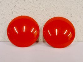 Vintage Ohrclips Clips Ohrschmuck Rot 60er 70er 80er Jahre
