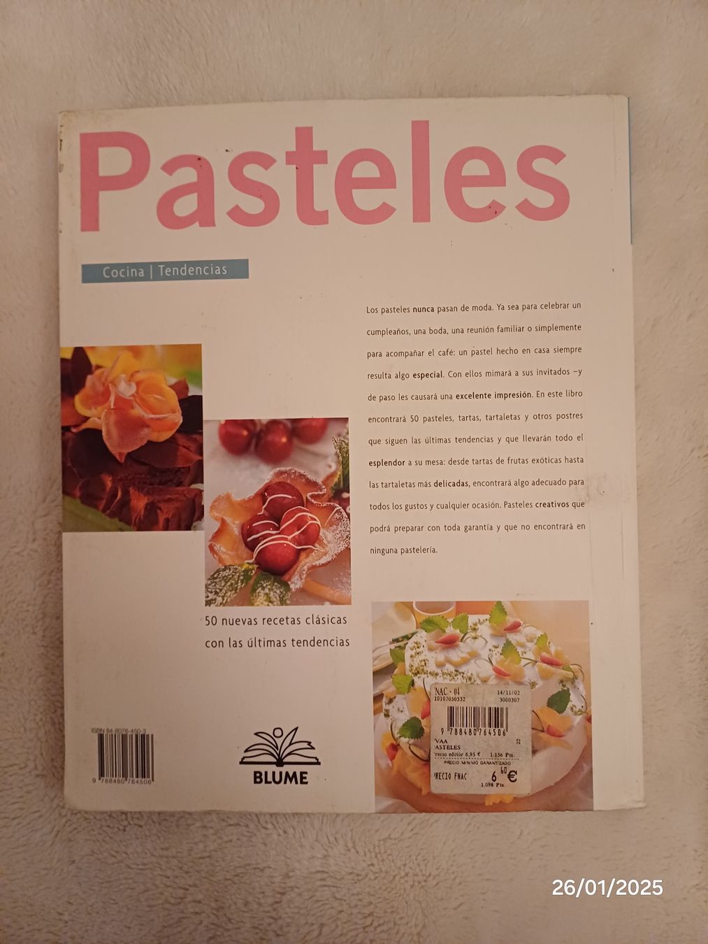 Livres: Buch/Zeitschrift - "Pasteles" - Blume - Auf Spanisch – D'occasion à Würenlos par JRP_71 1