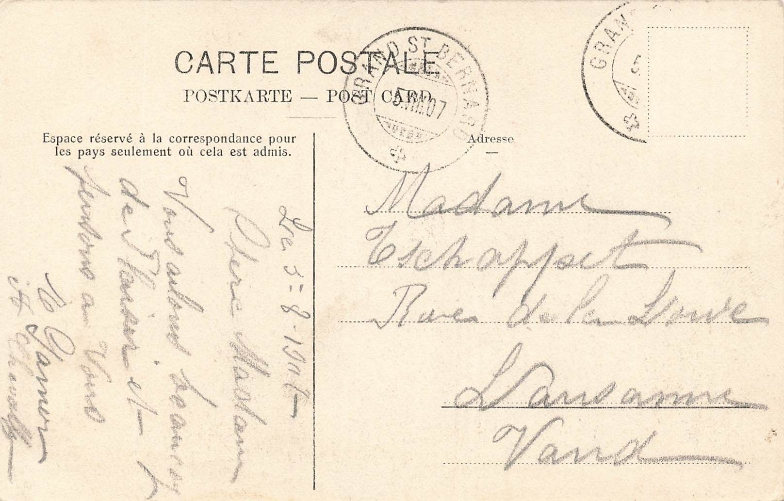 Cartoline postali: Grand St. Bernard – Usato da Biasca venduto da Blenio71 1