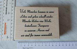 Trauerstempel Spruch "Viele Menschen" von Kreativa Zollikon