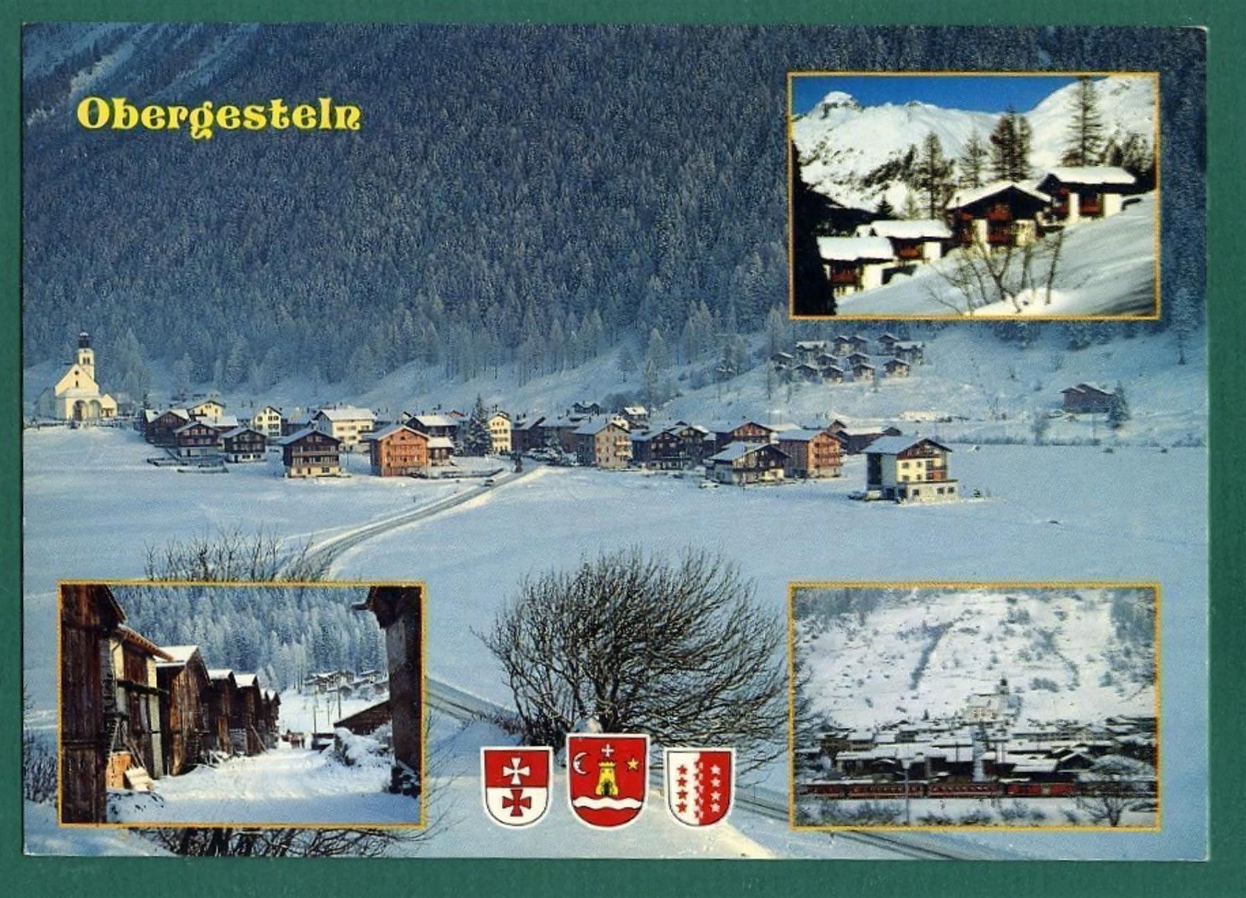 Cartoline postali: Obergesteln im Goms, 1990, gelaufen, Grossformat – Usato da Sargans venduto da Hausi1951