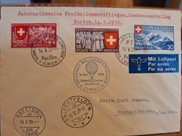 Ballonwettfliegen 1939 stark verschobener Rotdruck