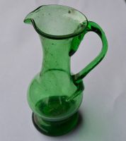 Glasvase mit Henkel, ca. 11 cm hoch, für Puppenhaus etc.