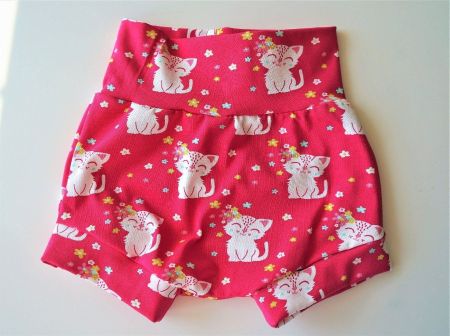Pink Kurze Hose mit Katzen 80/86 NEU