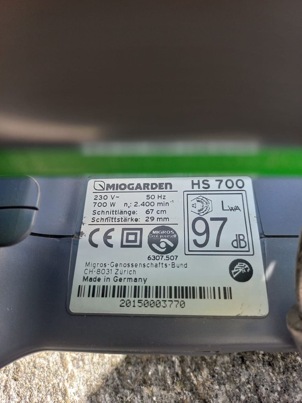 Tutti gli attrezzi: MIO GARDEN HS 700 Heckenschere, elektrisch – Usato da Wallisellen venduto da Chris910 2