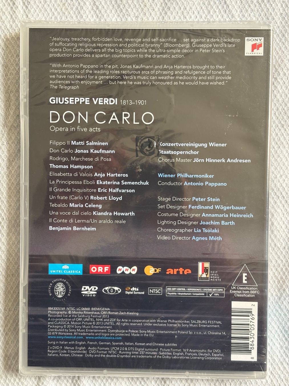 Tutti i DVDs: Verdi: Don Carlo – Nuovo e nell'imballaggio originale da Stans venduto da Abukadnezar 1