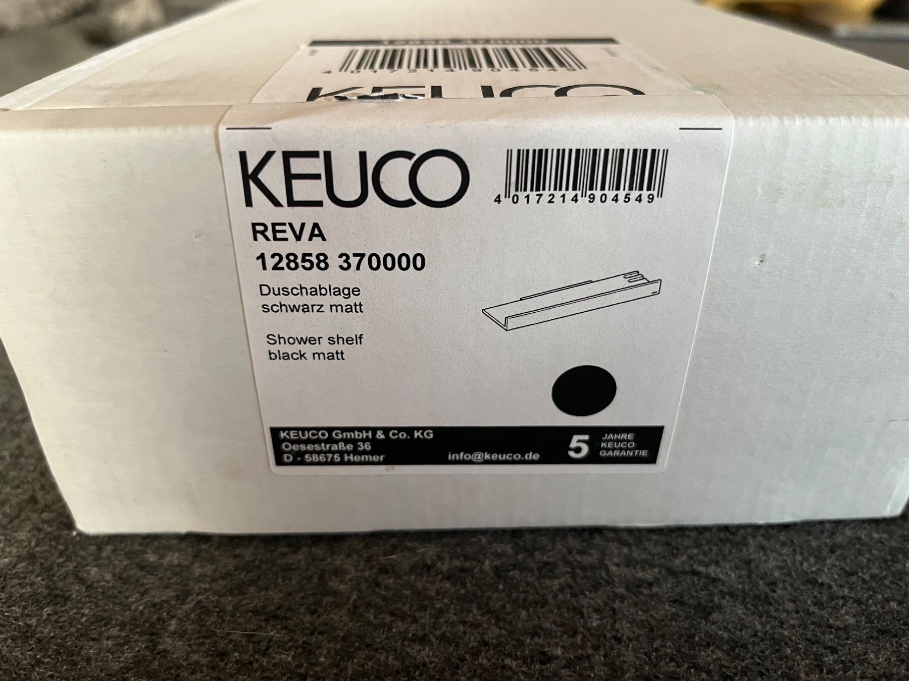 Supporti a parete: KEUCO Reva Duschablage, Schwarz matt – Nuovo e nell'imballaggio originale da Schleitheim venduto da heni75 4