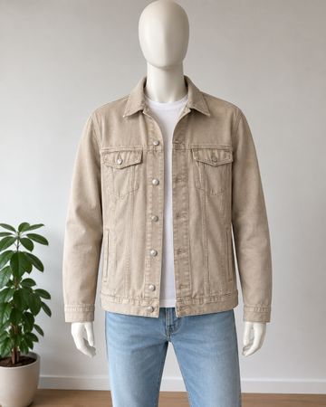 Veste Zara en jean beige – Taille M