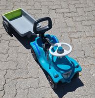 Bobby Car Anhänger blau mit Anhänger, Schuhschutz, Sirene