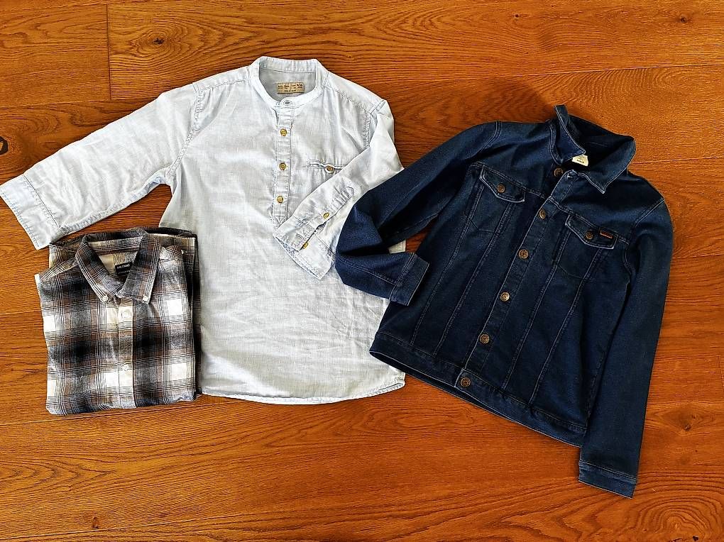Lotti & Set di vestiti: 2x Hemd 1x Jeansjacke 140 – Usato da Männedorf venduto da lachen2011