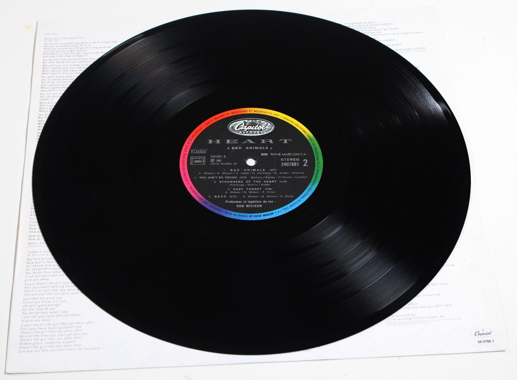 Dischi in vinile: LP HEART - BAD ANIMALS - 1st Press 1987 – Usato da Brüttisellen venduto da Collector-Corner 4