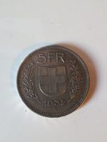 Schweizer 5 Franken Münze 1932 B gebrauchter Zustand