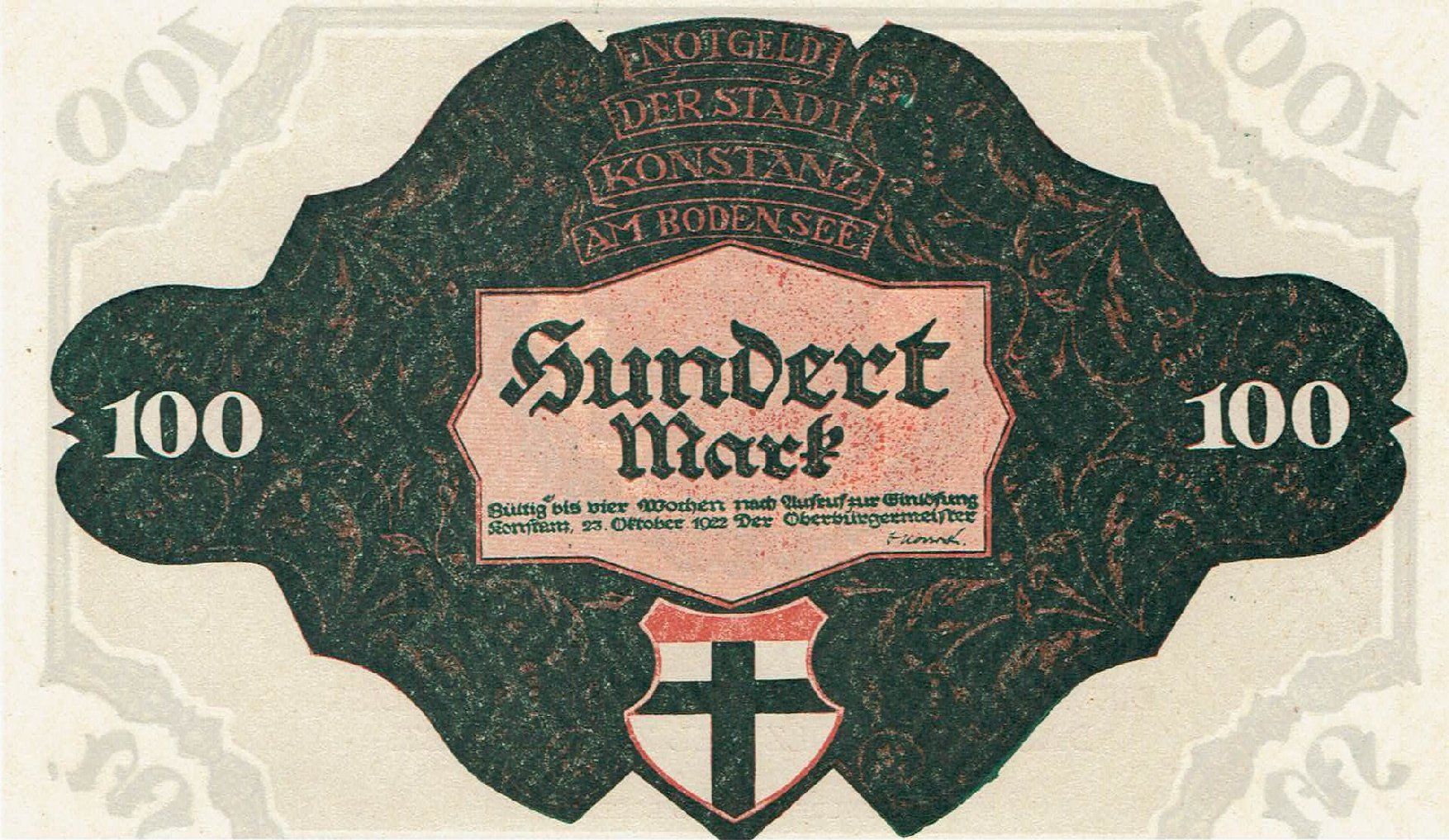 Banconote: Konstanz 100 Mark ohne Datum VZ++-UNZ – Usato da Steffisburg venduto da ber_8htf 1