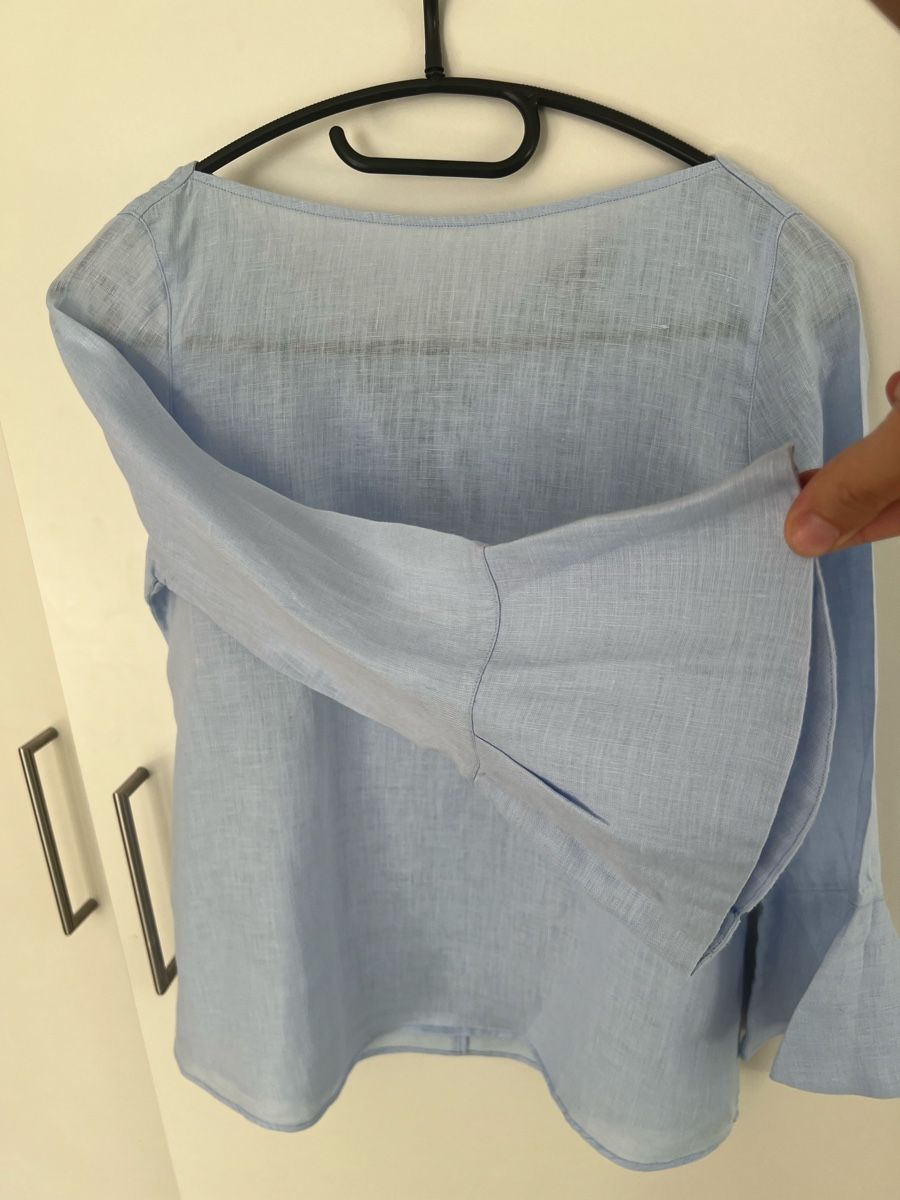 Massimo Dutti Blusen: Bluse Massimo Dutti Leinen hellblau Grösse 36 neuwertig – Neu (gemäss Beschreibung) aus Langenthal von ivet7 1