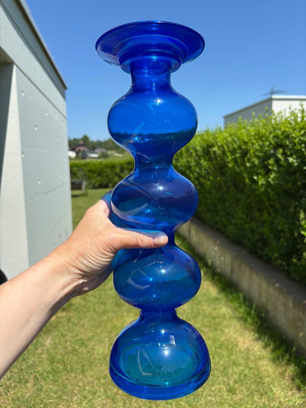 Ikea Portacandele: Vintage IKEA blue candlestick by Anne Nilsson – Usato da Steinhausen venduto da ChromeVintage
