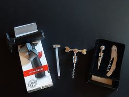 Wein Zubehör Set (Pumpe, Korkenzieher, Thermometer etc.)