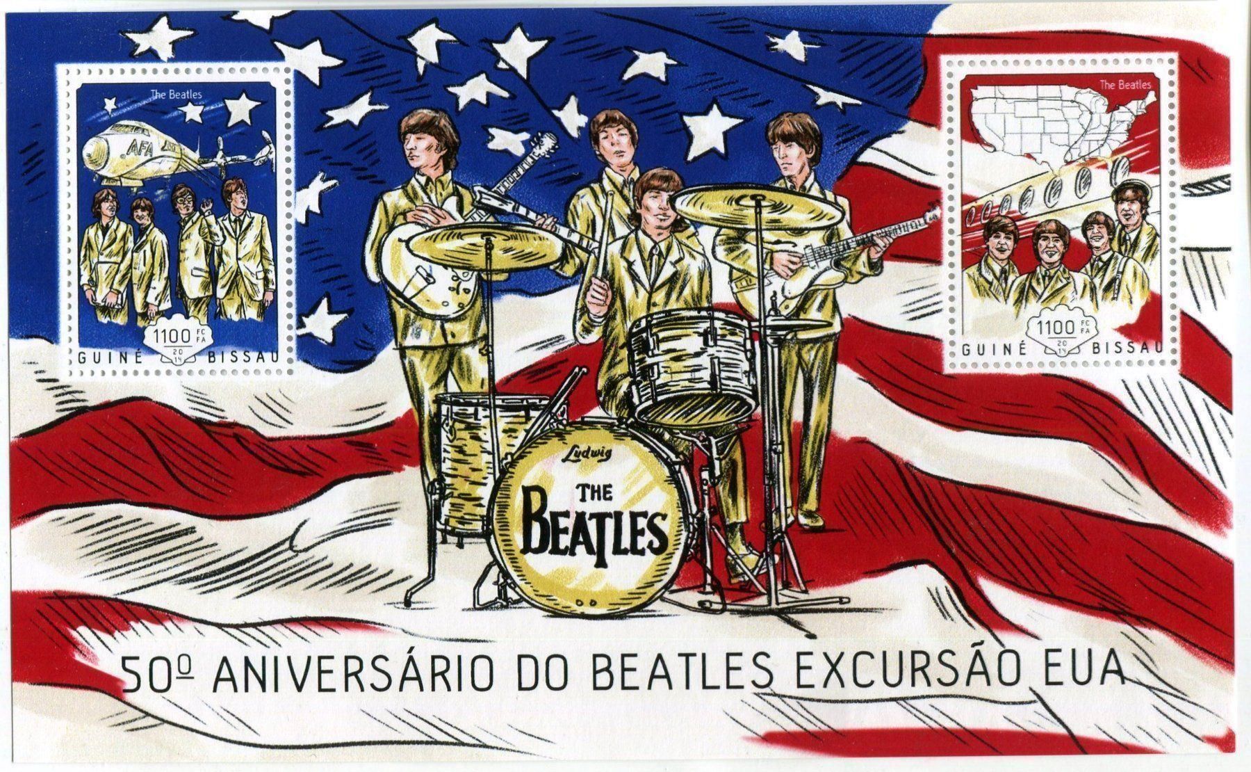 Tous les timbres: Block "The Beatles". Guinea-Bissau. – Neuf avec emballage d'origine à Basel par Butsch5