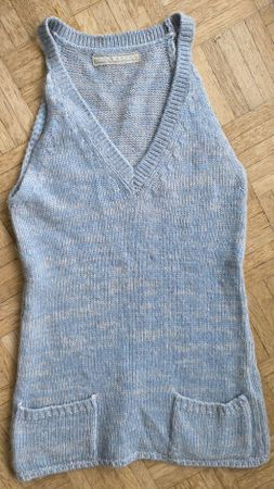 Top/Débardeur 100% cachemire bleu clair
