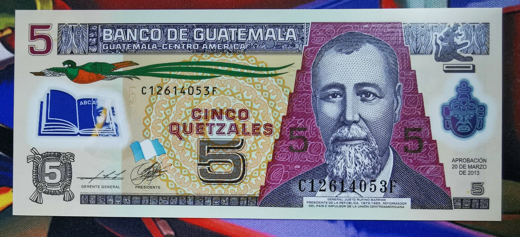 Banconote: Guatemala 5 Quetzales Polymer UNC – Nuovo (secondo la descrizione) da Cousset venduto da Patricio77