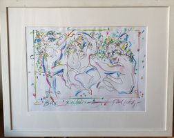 Lithographie handkoloriert/ Paul Leber