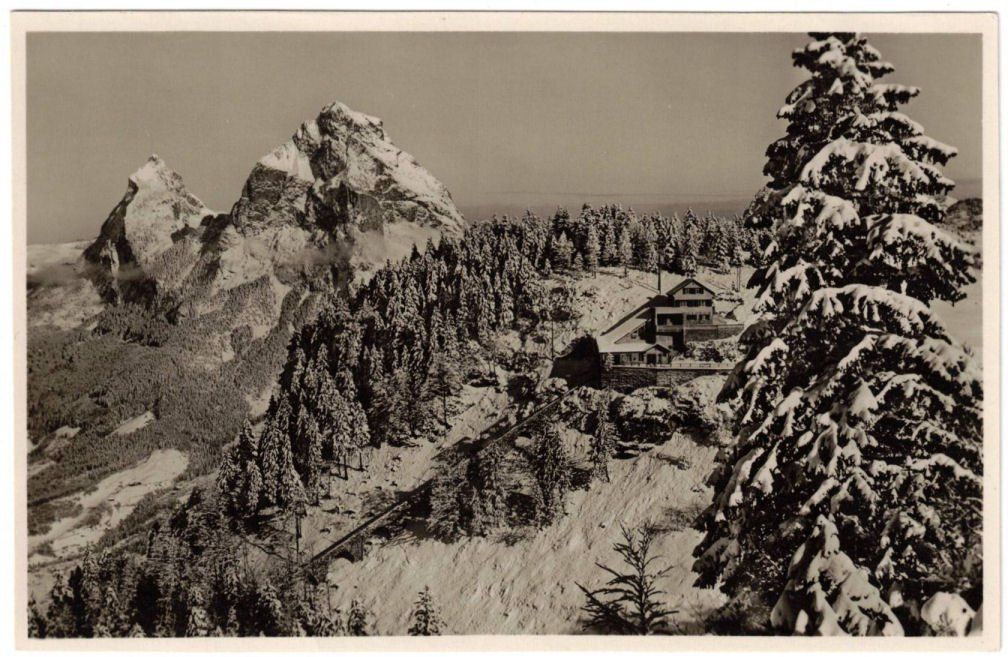 Cartoline postali: Stoos - Standseilbahn mit Mythen – Usato da Binningen venduto da Mountainrider