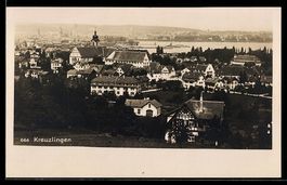AK Kreuzlingen, Ortsansicht mit See