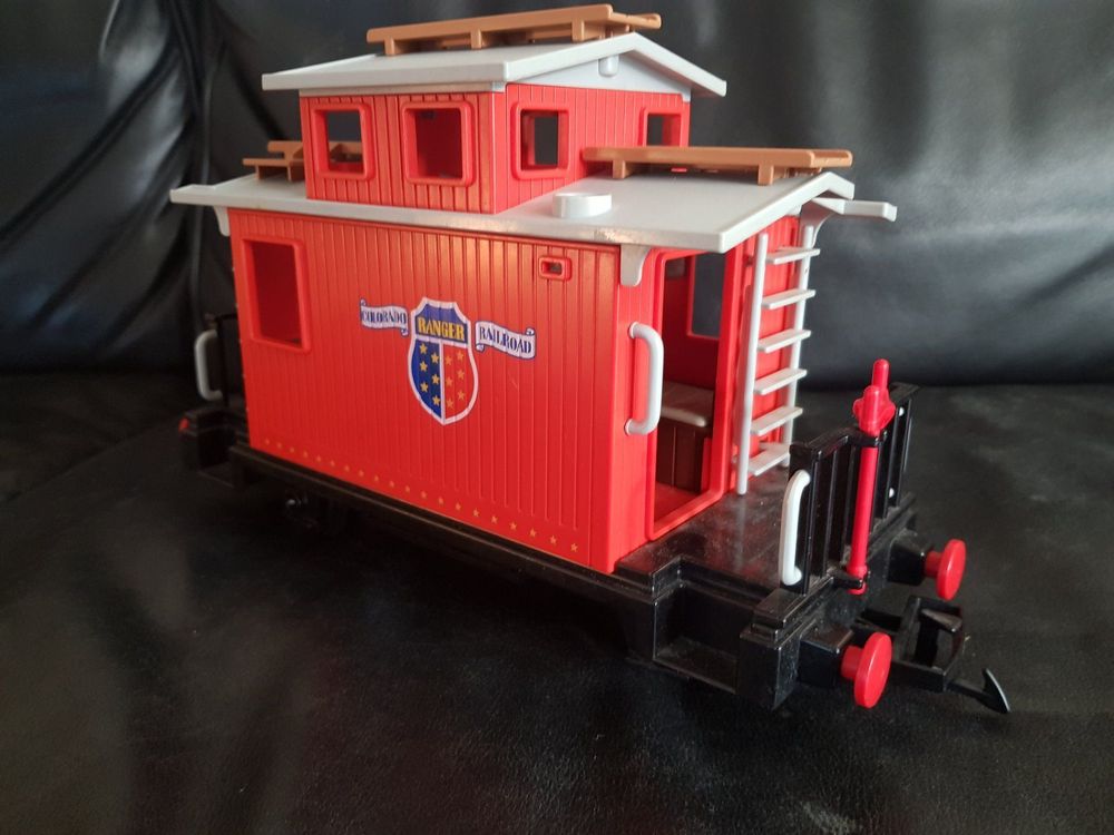 Playmobil Western : Wagon Caboose 4123 Pour Train Colorado Springs Et Steaming Mary