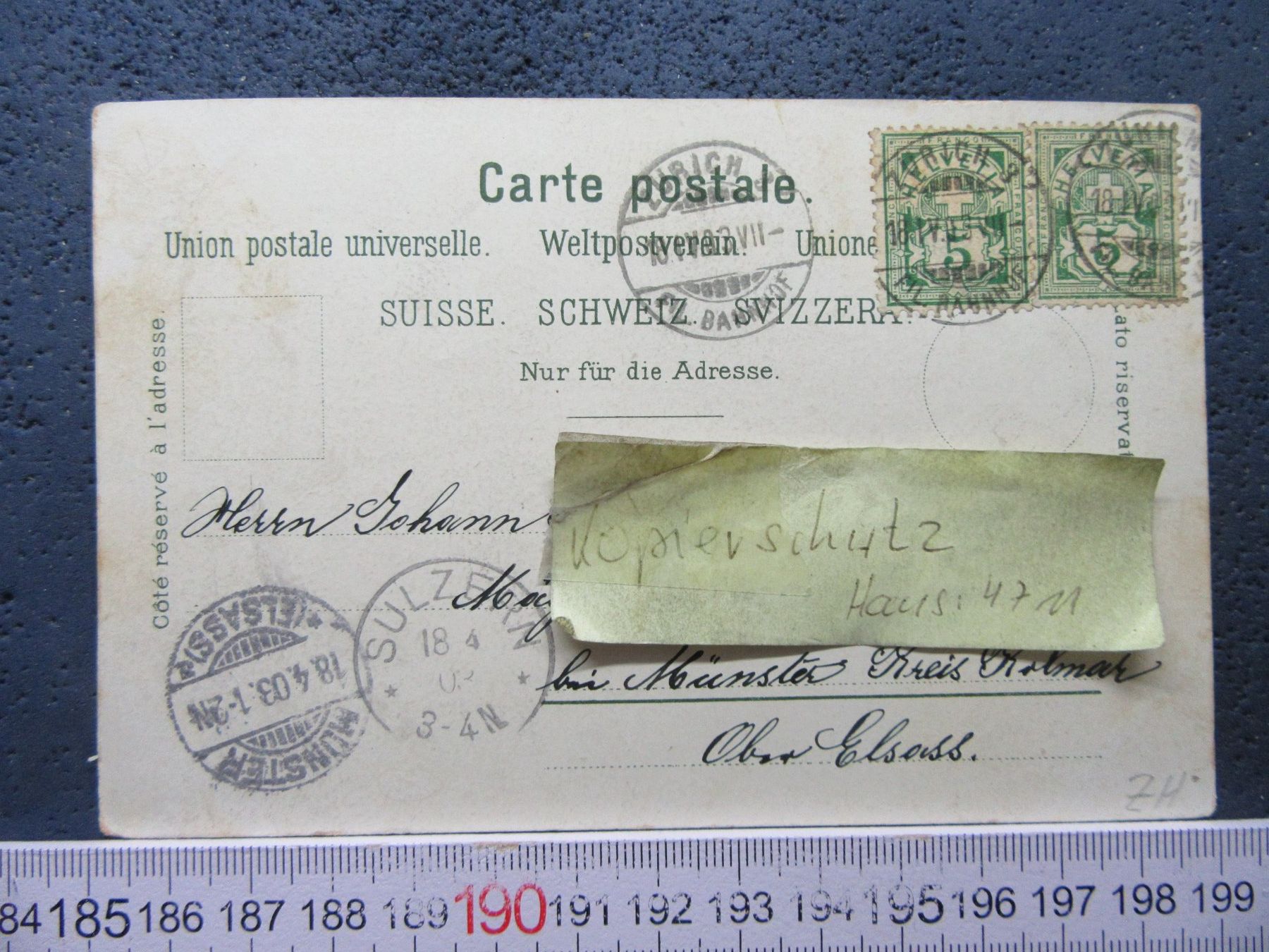 Ansichtskarten: ZÜRICH 1903 KLEINES DAMPFBOOT ZH AK – Gebraucht aus Ettingen von Hausi4711 1