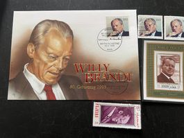 Willy Brandt Lot div. Marken und Brief (A1286)