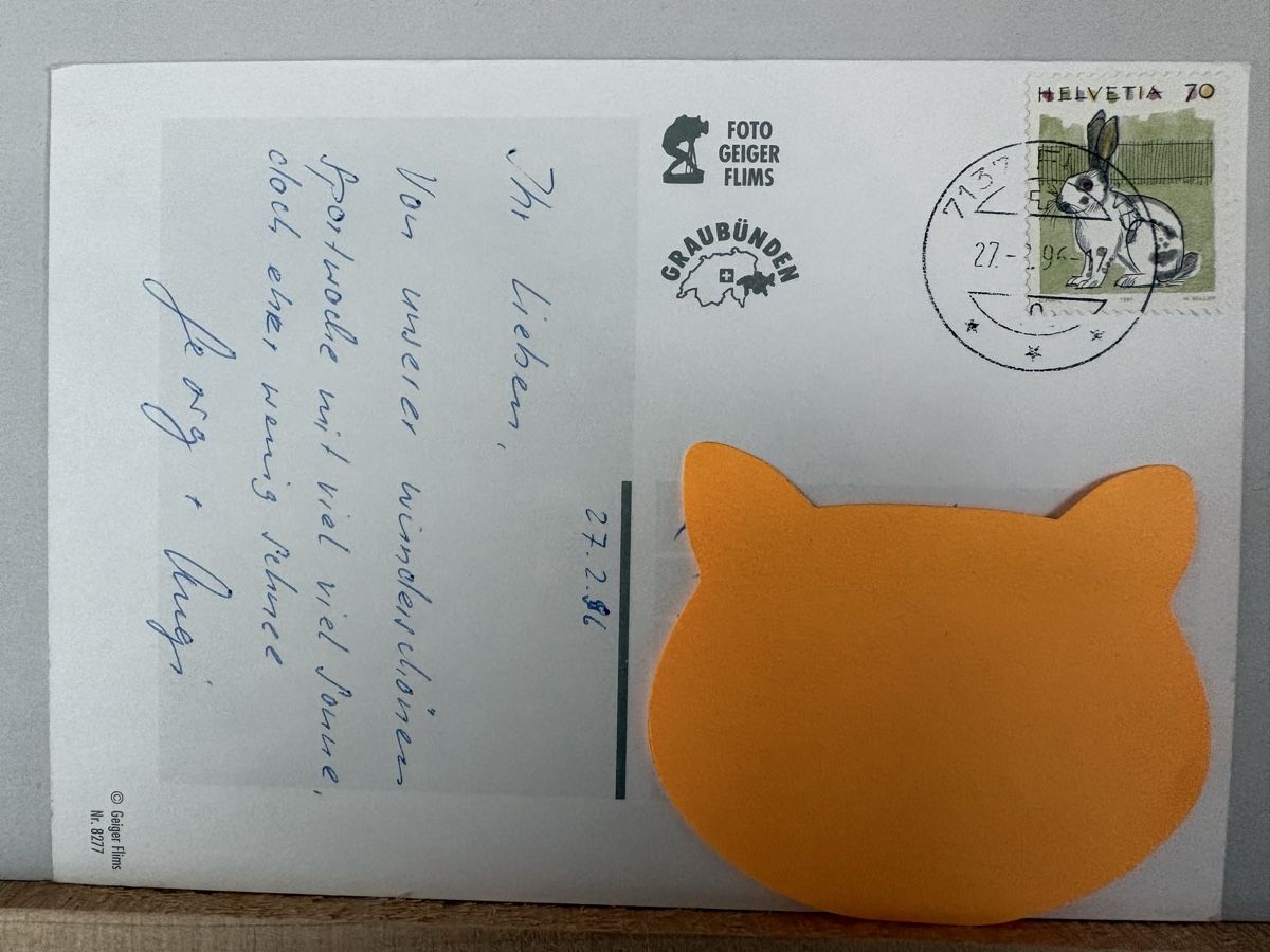 Cartoline postali: AK von Skigebiet Obersaxen – Usato da Rümlang venduto da Kartenpost1 1