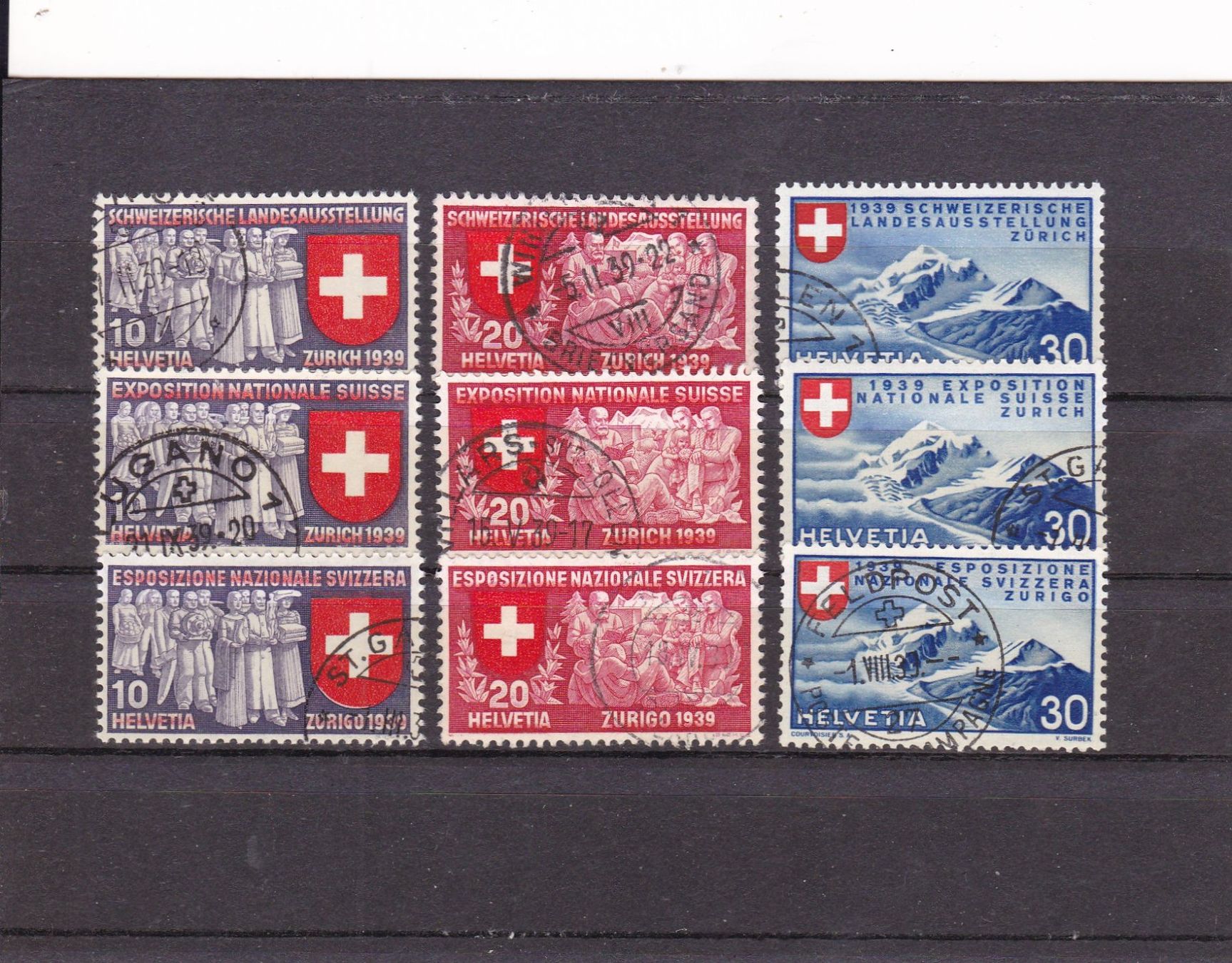 Tous les timbres: Landesausstellung 1939 – D'occasion à Gretzenbach par Sikim