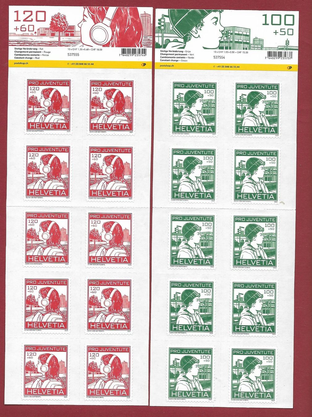 Tutti i francobolli: 2024 PRO JUVENTUTE BUSINESS-BOGEN POSTFR.** – Nuovo (secondo la descrizione) da Buttikon SZ venduto da stamps08
