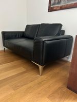 Sofa schwarz Echtleder