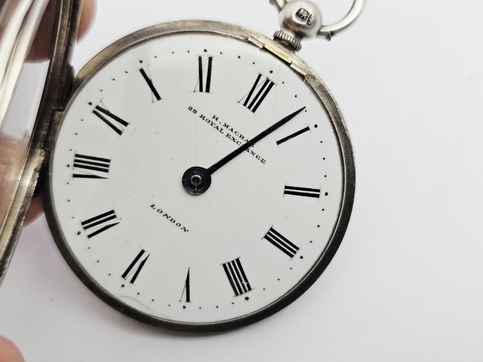 Misurare: H. Macrae London Antiker Schrittzähler Silber – Usato da Bassersdorf venduto da AnkerWatch 2