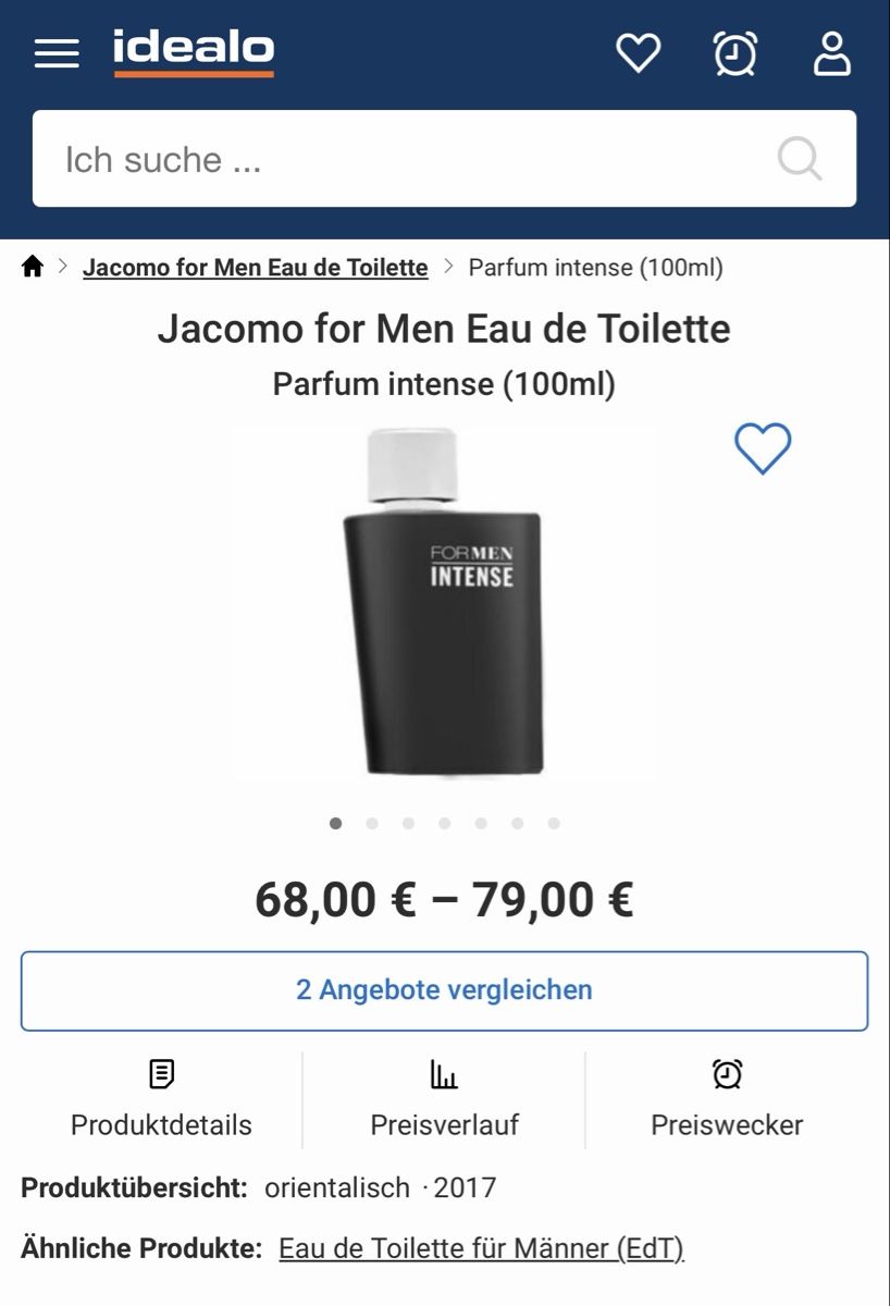 Profumi & Eau de Toilette: Jacomo For Men Intense - Eau de Parfum, 100 ml, neu! – Nuovo e nell'imballaggio originale da Bottmingen venduto da Michi84bs 3