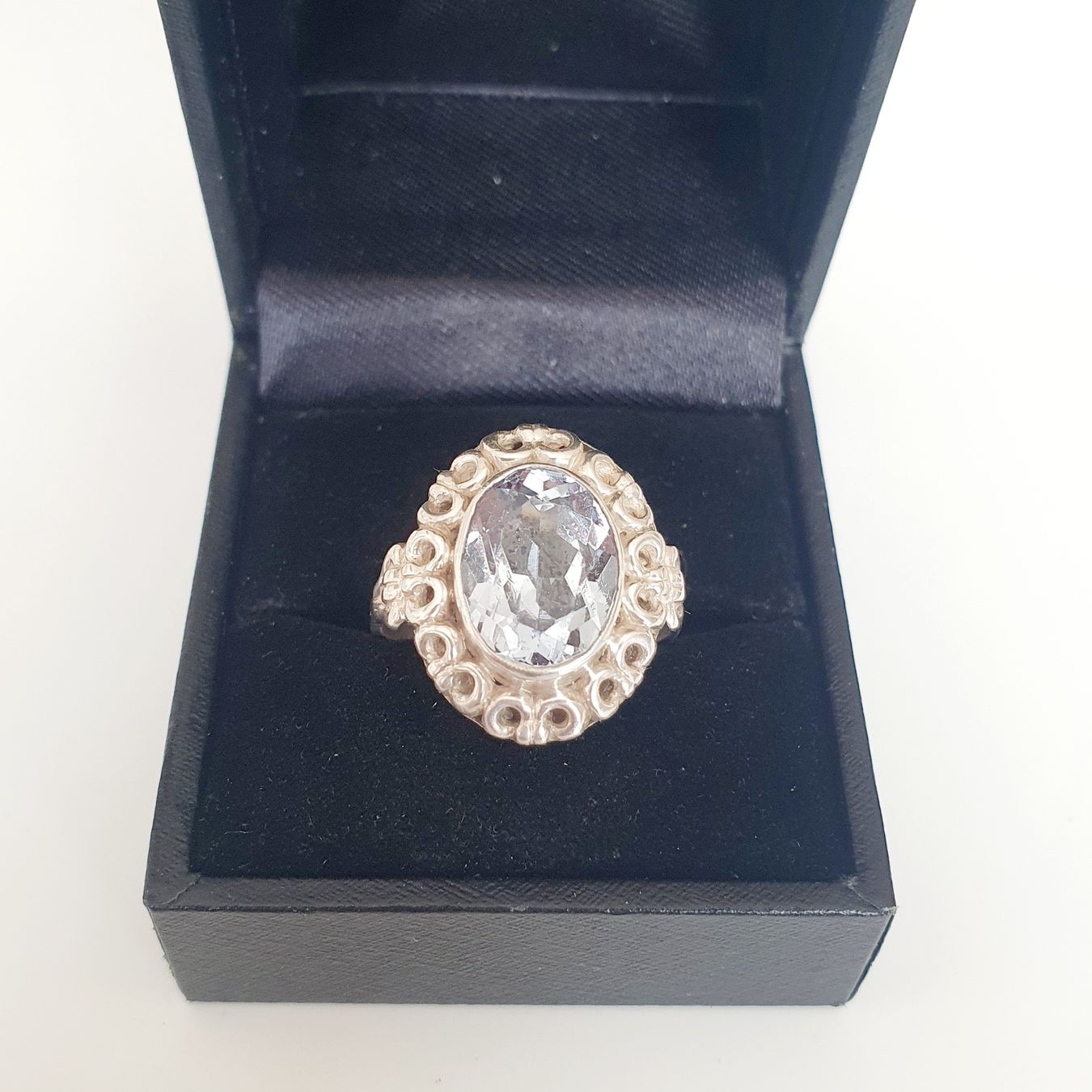 Anelli: Jungendstil ? Silberring mit blauer Stein 835er Gr. 19,3mm – Usato da Kreuzlingen venduto da Wunderkiste123 3