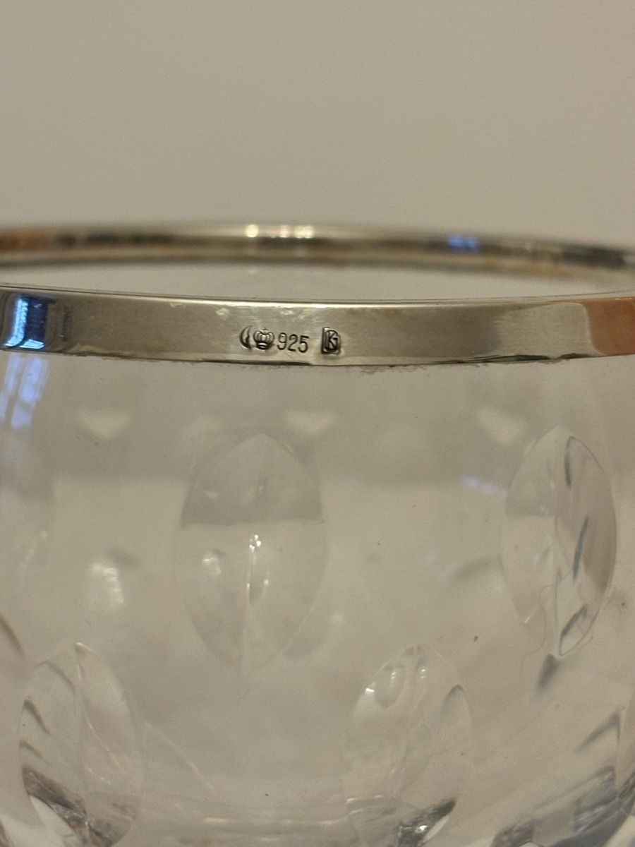 Ciotole: Coupe cristal bord argent 925 gravé main – Nuovo (secondo la descrizione) da Genève venduto da ati_tj8f 3