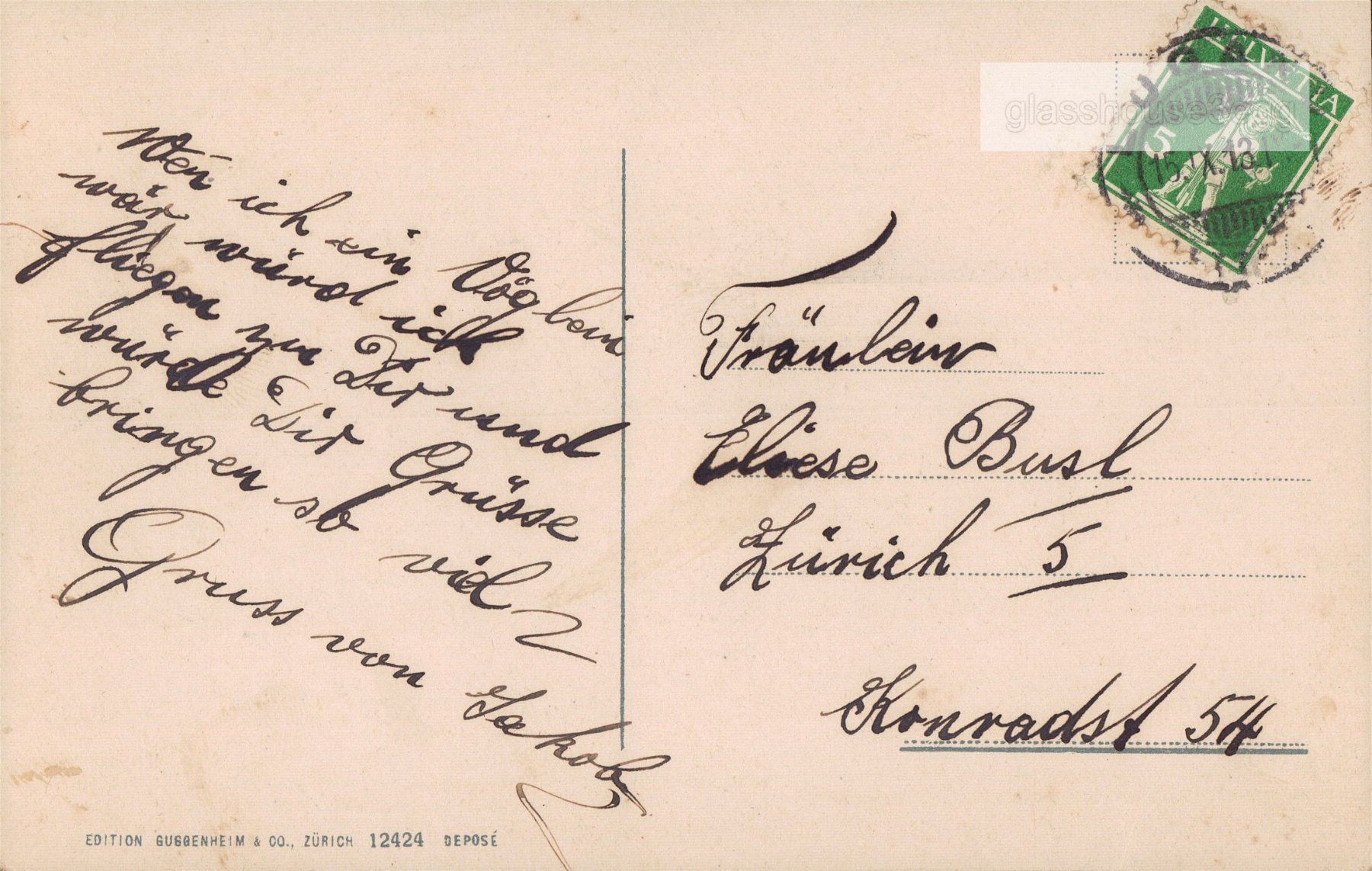Cartoline postali: AK 1913 Lugano-Paradiso – Usato da Eggersriet venduto da glasshouse3egg 1