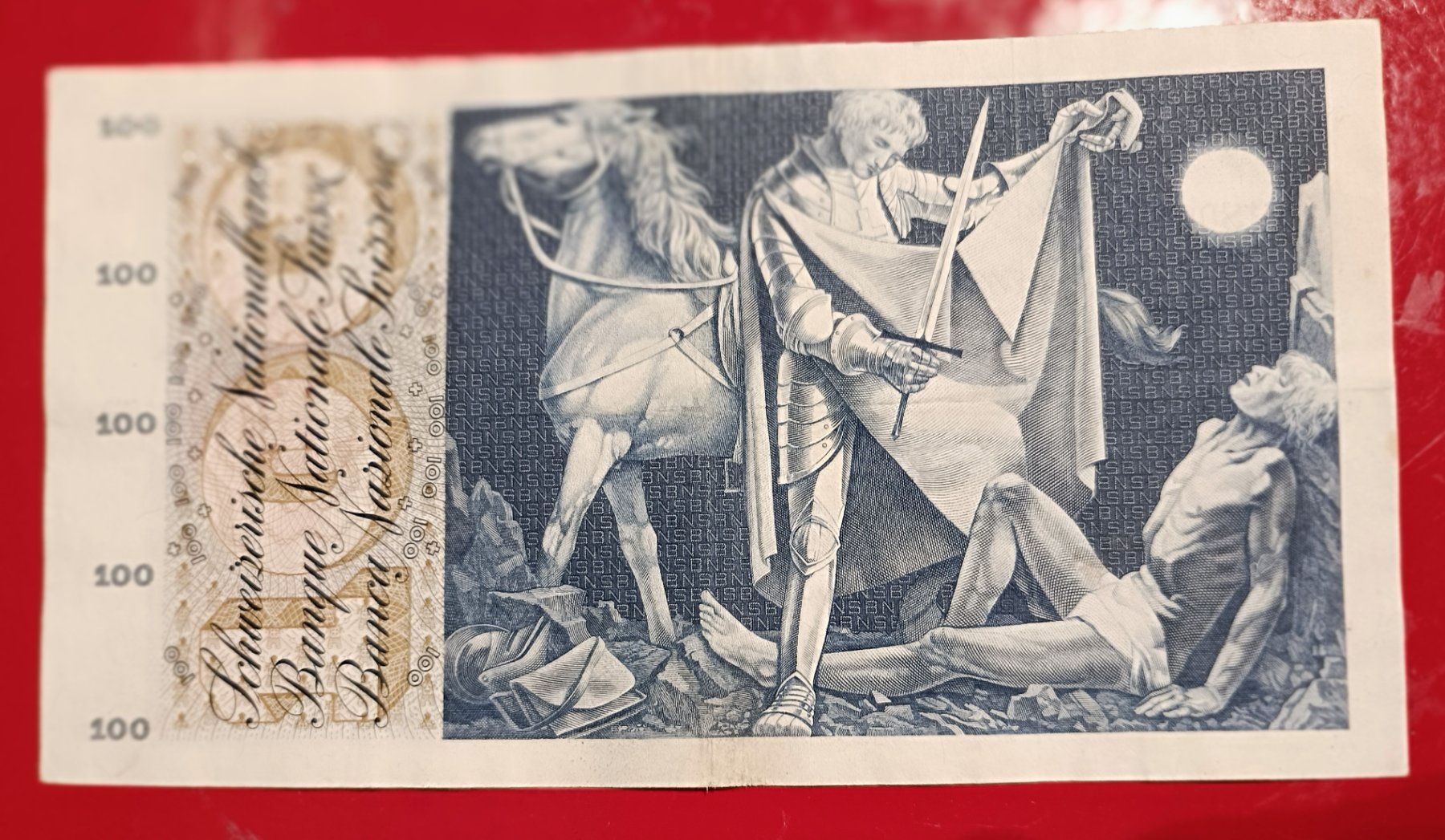 Banknoten: 100.- Fr. CH Note TYP ST. Martin  30.06 .1967 gebraucht – Gebraucht aus Glis von MYS-Wallis2020 4