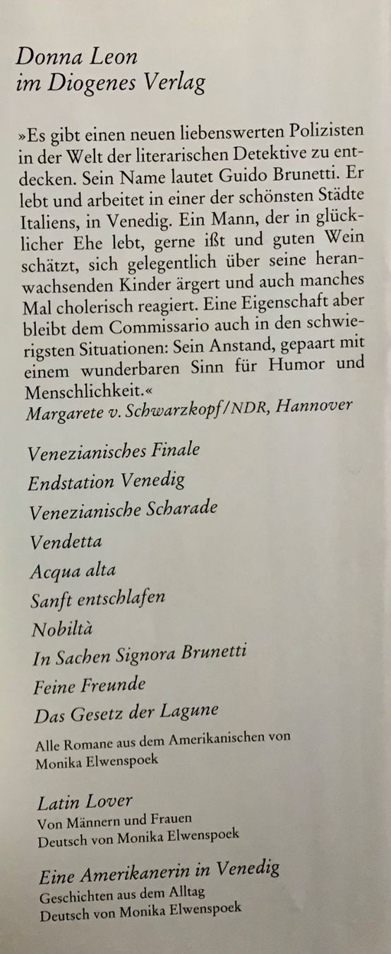 Libri: Donna Leon, Fall 10: Das Gesetz der Lagune – Usato da Bubendorf venduto da Alpenheidi 3