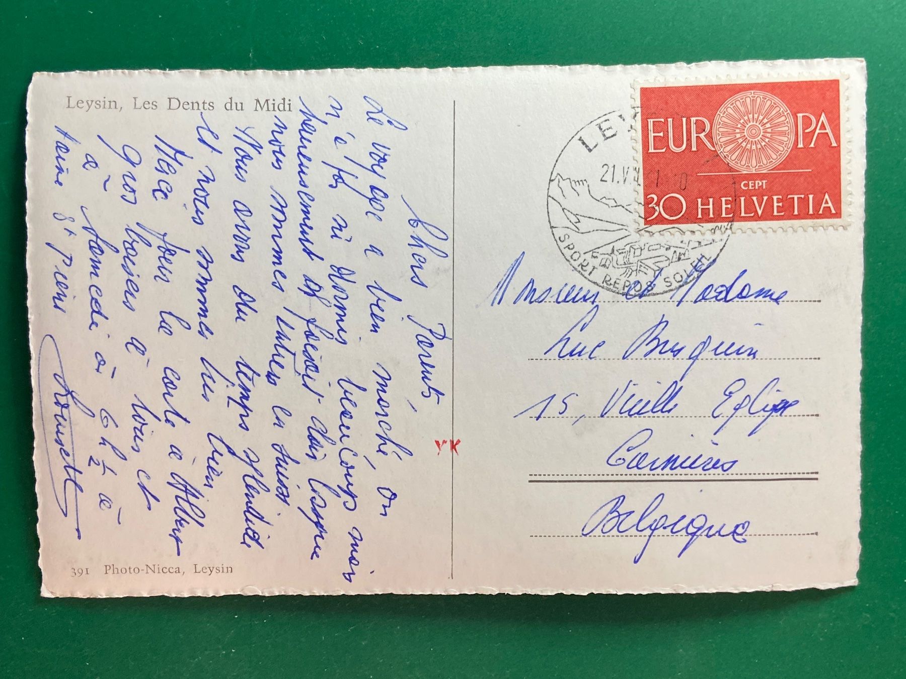 Cartoline postali: Leysin, les Dents du Midi – Usato da Steg VS venduto da _vinci_ 1