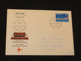 Eröffnungsflug Zürich-Genf-Peking-Shanghai 06.04.1975