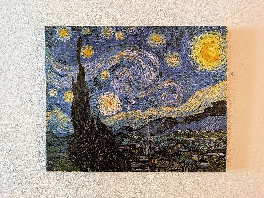 Dipinti: La Nuit étoilée tableau sur toile Van Gogh – Usato da Renens VD venduto da Moussly