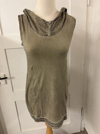 Nile Shirt Top Oliv Gr. S, Sommer Tunika Ärmellos, Neuwertig