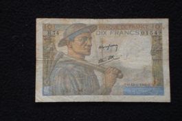 Dix Francs - Banque de France 13.1.1944 - H.74 01549