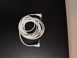 Câble audio jack 3,5 mm coudé, 3 m, blanc