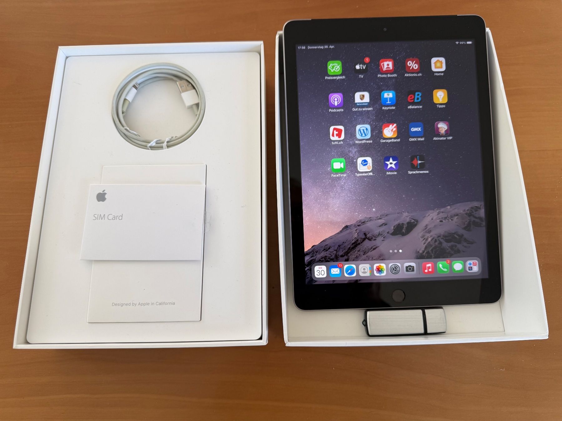 Apple Tablet PC: Apple iPad 5th Generation WI-Fi Cellular 128 GB Space Gray – Usato da Zürich venduto da Ro80