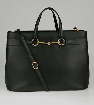 Gucci Convertible Horsebit Leder Bag