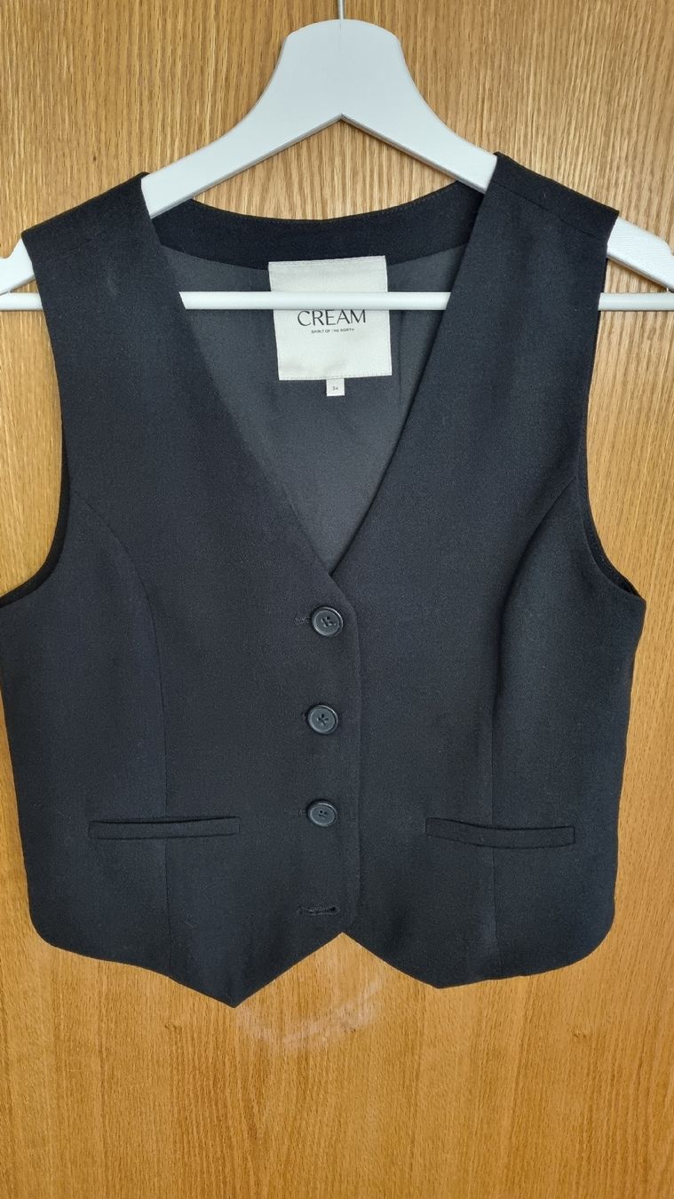 Gilets: Cream! Elegante Weste, Gr. 34, Neu!  – Neuf (Voir description) à Oftringen par MalousAllerlei 1
