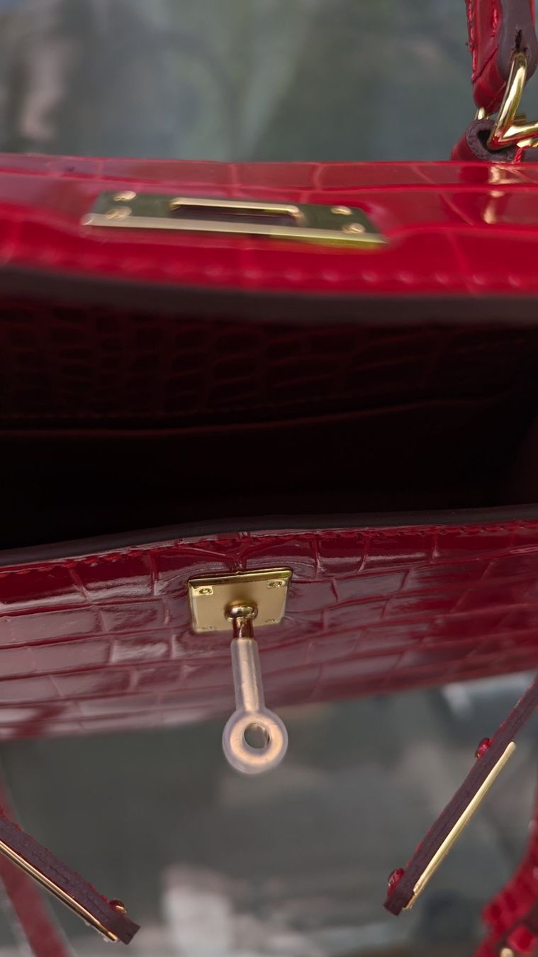 Borse da donna: Wunderschöne Tasche Crocomuster in Kelly Optik – Nuovo (secondo la descrizione) da Zürich venduto da oschance 3